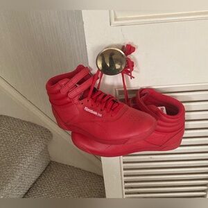 Reebok Red High-Top Sneakers